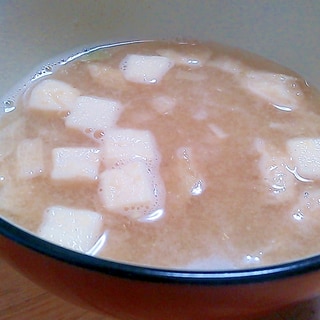 冷凍豆腐の味噌汁♪